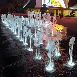 Système de fontaine dansante à lumière colorée intégré au sol pour aménagement paysager de plaza commerciale - Product Image 4