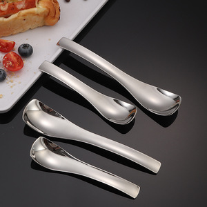 Cuchara de acero inoxidable 316, cuchara para postre, yogur, cuchara para complemento alimenticio para bebés, cuchara para pastel con cabeza cuadrada, cuchara para comer - Product Image 3