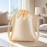Sacs cadeaux en satin à cordon, colorés et doux, pour bijoux, fêtes, mariages, vente en gros