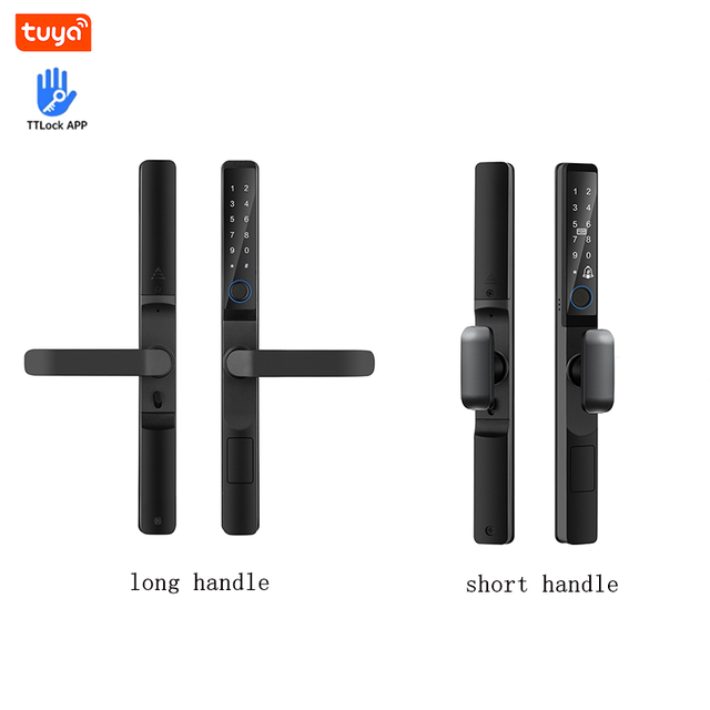 Vertexis Slim Aluminum Alloy Wood Door Smart Lock Fingerprint Unlock Wireless Tuya App Digital Keyless Entry Home Security Cloud