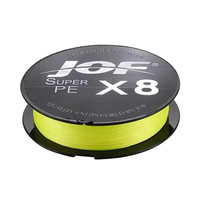 Vente en gros 300m 8X JOF Ligne de pêche tressée en PE multifilament super résistante Eau salée 8 brins Anti-morsure de poisson Ligne en PE