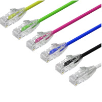 Kabel LAN Super Slim Cat6A SSTP RJ45 Ethernet Patch Cord 4 Core Produsen Kabel PVC 28AWG 30AWG Patch Cord