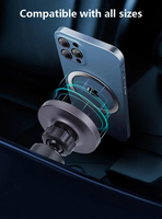 Support de téléphone magnétique sans fil pour grille d'aération de voiture 15W QC3.0 Type-C, aimant puissant N52, rotation 360°, réglable et flexible pour la charge