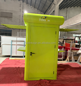 Kiosque télécom extérieur Telesom <span class=keywords><strong>en</strong></span> métal, cabine préfabriquée <span class=keywords><strong>en</strong></span> acier, design moderne, garantie 5 ans, marque FLOWVISUAL, magasins <span class=keywords><strong>en</strong></span> Afrique, <span class=keywords><strong>orange</strong></span> - Product Image 4