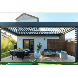Pérgola Motorizada de Lujo de Aleación de Aluminio, Impermeable, con Acabado en Polvo, Color Personalizable, para Uso en Terrazas y Patios Traseros - Product Image 6