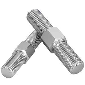 Perno de Doble Extremo de Acero Inoxidable 304, Roscado Completamente a la Izquierda y a la Derecha, Pulido, para Uso Industrial General - Product Image 1