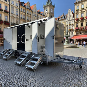 Toilettes portables de chantier, remorque sanitaire mobile robuste pour chantier de construction, équipement pour travailleurs en extérieur - Product Image 3