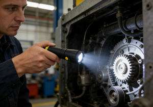 High-Powered Middle Size ABS LED <b>Flashlight</b> for Outdoor Adventures Durable Waterproof Rechargeable Long Battery Life 100-1000 - Product Image 4