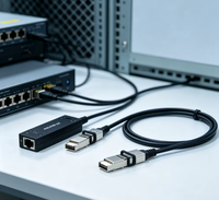Kabel 400G QSFP-DD DAC ke 400G QSFP-DD untuk Koneksi Tembaga Pasif Uplink Server Rak Superkomputasi Cluster HPC