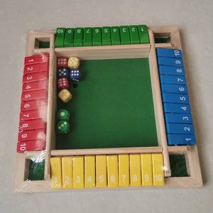 Jeux de société en bois personnalisés à succès avec 4 joueurs, jeu de dés Shut the Box pour enfants et adultes - Product Image 5