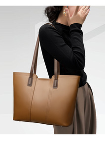 Sac fourre-tout de luxe en cuir véritable pour femme, grand sac à main de marque de créateur, sac à bandoulière pour femme - Product Image 2