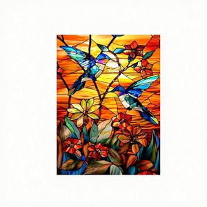 Bandera de Jardín/Patio de Poliéster Duradero con Diseño de Colibrí en Vidrio Estampado, Doble Cara, 12x18, Decoración Rústica para Exteriores, Primavera, Verano, Otoño - Product Image 3