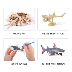 Juguete Educativo CPC para Niños, Regalo de Aprendizaje y Diversión, Kit de Fabricación de Pulseras de Perlas, Kit de Excavación de Animales Marinos, Rompecabezas de Peces, Juguetes STEM de Tiburón - Product Image 4