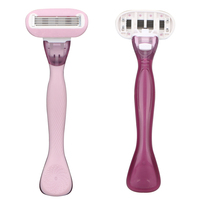 Maquinillas de Afeitar para Mujer, Maquinilla de Afeitar de 5 Cuchillas con Cartuchos Reemplazables