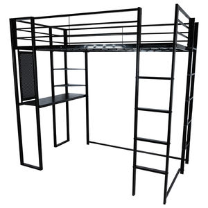 Meubelen Slaapkamer Zware Hout Metalen Platform Slaapzaal <span class=keywords><strong>Bed</strong></span> Met Houten Plank, Moderne Dubbele <span class=keywords><strong>Bed</strong></span> <span class=keywords><strong>Frame</strong></span> - Product Image 2