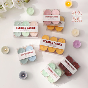 Bougie parfumée Yu Huan, ronde, couleur thé, faite à la main, parfumée, pour mariage, anniversaire, style élégant - Product Image 3