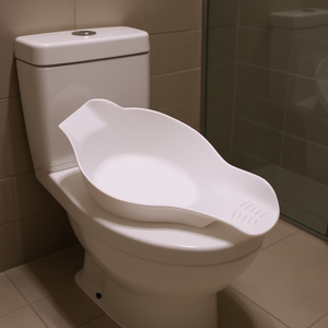 Bidé portátil de polipropileno para asiento de inodoro elevado, color blanco, 36 cm de largo, 22 cm de ancho, 13,5 cm de altura - Product Image 3