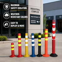 Poteau réfléchissant anti-collision pratique pour les installations routières et l'isolation des barricades