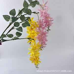 Flores Artificiales Qiye, Guirnalda de Árbol de Coral, Decoraciones de Techo para Bodas con Forma de Campana de Plástico, Amarillo Rosa, Estilo Moderno - Product Image 1