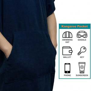 SHENGCHUN Surf Poncho Changing <b>Towel</b> <b>Robe</b> for Adults Men Women, Hooded Wetsuit Change Poncho for Surfing <b>Swimming</b> - Product Image 4