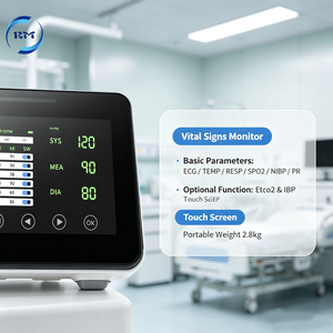Moniteur dentaire multiparamètres ECG et tension artérielle, moniteur <span class=keywords><strong>de</strong></span> signes vitaux étanche pour les rondes en <span class=keywords><strong>salle</strong></span>, les transferts en ambulance et l'utilisation vétérinaire - Product Image 1