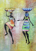 Moderne Art Mural Imprime femme africaine peinture Peinture à l'huile Sur Toile Pour Salon Décor À La Maison