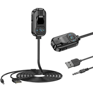 Kit de receptores Fm inalámbricos para coche, transmisor de Audio Aux de 3,5mm para teléfono