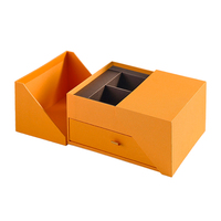 Boîtes cadeaux en carton à double porte rabattable personnalisées à deux étages avec tiroir Boîtes en papier à double porte magnétique à deux niveaux avec séparateurs intérieurs