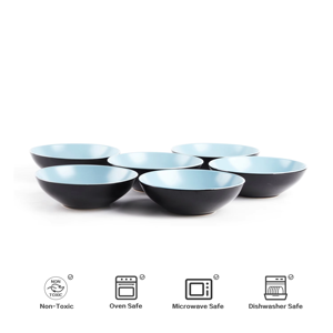 ชุดจานชามเซรามิกสำหรับครัว โปรโมชั่นเดือนกันยายน ทำความสะอาดง่าย ชุดอาหารเย็นเคลือบกันติด ชุดอาหารเย็นสโตนแวร์ เหมาะสำหรับเป็นของขวัญ - Product Image 6