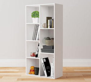Libreria a 7 cubi, scaffale organizer bianco per casa e ufficio, resistente, facile da montare, 9,25 pollici di profondità x 19,49 pollici di larghezza x 41,73 pollici di altezza - Product Image 2
