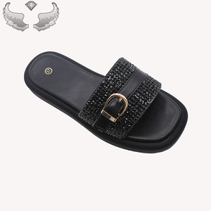 High Quality <b>Summer</b> Design Wear-resistant Leisure Wholesale Ready to Ship Inventory Metal Breathable Women's <b>slippers</b> Sandals - Product Image 2