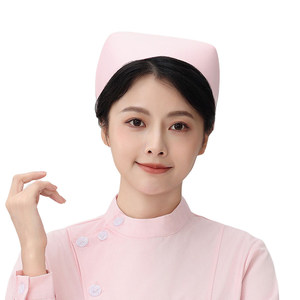 Cappello da Infermiera: Berretto Bianco e Rosa Spesso per <span class=keywords><strong>Tirocinio</strong></span>, Cappello a Coda di Rondine Sottile e Resistente per Infermiere - Product Image 1