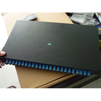 ODF 24 Core 19 ''1u/2u rak laci rel geser dudukan 12 24 48 Port Panel Patch serat optik dengan adaptor dan ekor babi