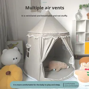 Tienda India de Gran espacio para niños, juego interior portátil, casa de gateo Unisex, <span class=keywords><strong>Castillo</strong></span> de piel de melocotón, <span class=keywords><strong>juguete</strong></span> suave de terciopelo - Product Image 4