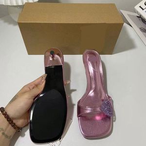Vendita calda <span class=keywords><strong>scarpe</strong></span> da donna <span class=keywords><strong>viola</strong></span> testa quadrata pump da ufficio tacchi aperti a punta di diamante fiori pantofole con <span class=keywords><strong>tacco</strong></span> alto - Product Image 5