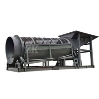 Trommel de compostage mobile, cribleuse de terre de surface, installation de criblage de pierres, installation de criblage à tambour pour sable à vendre