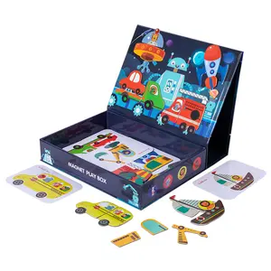 Магнитные бумажные коробки-головоломки для детей, Обучающие знания о движении, Обучающие творческие Мультяшные головоломки