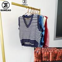 Ropa de segunda mano Ball Baju Importación Corea Pakaian Wanita Ropa usada Stock Baju Wanita Bekas Estilo coreano Chaleco Suéter Pakaian Bekas