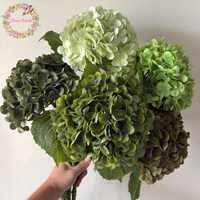 Bunga Artifisial Terlaris 154/196 Kelopak Bunga Hydrangea Merah Besar Sentuhan Realistis Berkualitas Tinggi Dekorasi Pernikahan