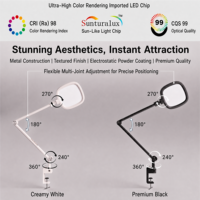 Lampe de bureau LED tactile à intensité variable/couleurs réglables, pliable, en métal, avec minuterie, alimentation CA, protection des yeux, écologique, design contemporain pour étudiants et lecture