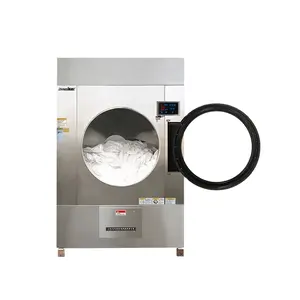 100 kg halbstahlstahl Waschmaschine und Trockner Kombination Appartment Gasheizung Hotel Waschtischtrockner
