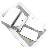 Étui à lunettes de soleil blanc élégant, kit d'emballage personnalisé, boîte en cuir portable avec pochette et chiffon de nettoyage pour marque privée