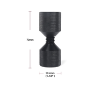 Ensemble de 2 goupilles d'alignement en aluminium de 1-1/8 pouce, arrangement ferme avec 2 trous, couleur noir/rouge