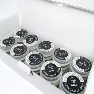 Lingettes humides jetables personnalisées à marque privée, non tissées, 50 g/m², <span class=keywords><strong>pour</strong></span> adultes - Product Image 4