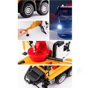 SJY-1381 Camion pompe à béton RC 1/18 en alliage léger, 11 canaux, télécommandé, véhicule de chantier de pulvérisation, jouet - Product Image 4