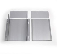 Boîtier de dissipateur thermique en alliage d'aluminium de longueur personnalisée 200 mm 147*61 mm avec indice de protection IP54 pour chargeur de batterie, alimentation électrique, amplificateur