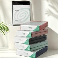 Ensemble de literie 4 pièces en Tencel toutes saisons avec texture hypoallergénique, toucher soyeux et frais pour les peaux sensibles, vente en gros