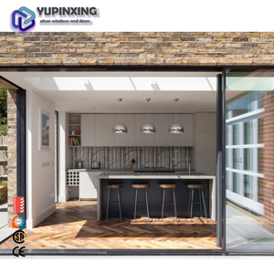 Français Coulissant Mur <span class=keywords><strong>en</strong></span> Verre Télescopique Moderne Extérieur Extérieur Patio Arrière Alliage d'Aluminium Portes Coulissantes - Product Image 2