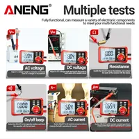 Multimètre numérique intelligent ANENG 612, 4000 comptes, True RMS, testeur de tension et de courant AC/DC avec calendrier et réveil