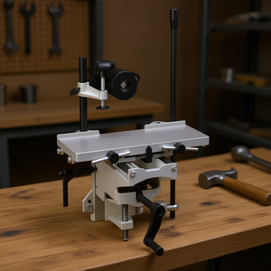 Étau d'établi métallique Fervi avec pince réglable et base pivotante pour usage en atelier - Product Image 3